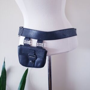 Vintage Michael Kors Leather Belt Bag - Black- M/L